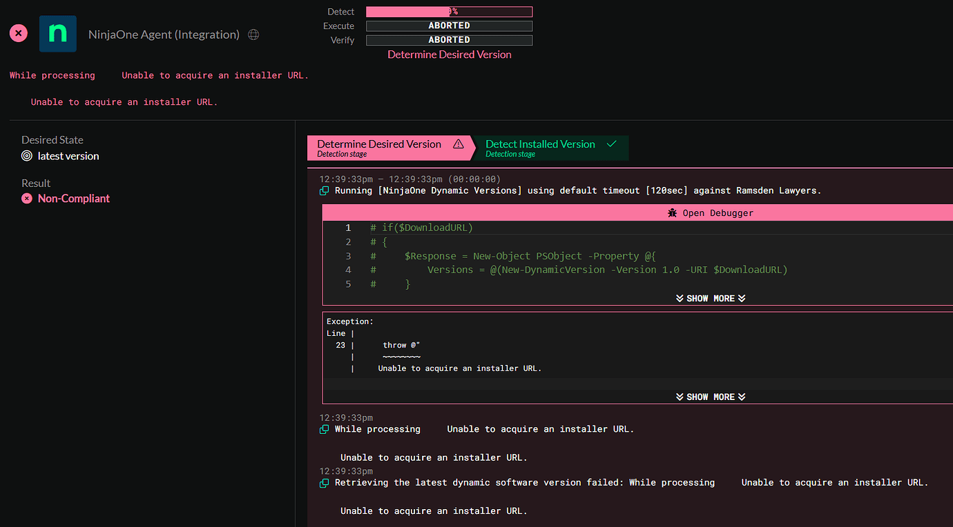 Issue with the Ninjaone integration - General - ImmyBot Community